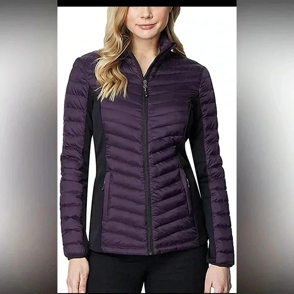 32‎ Degrees Mixed Media Zip Up Jacket Small